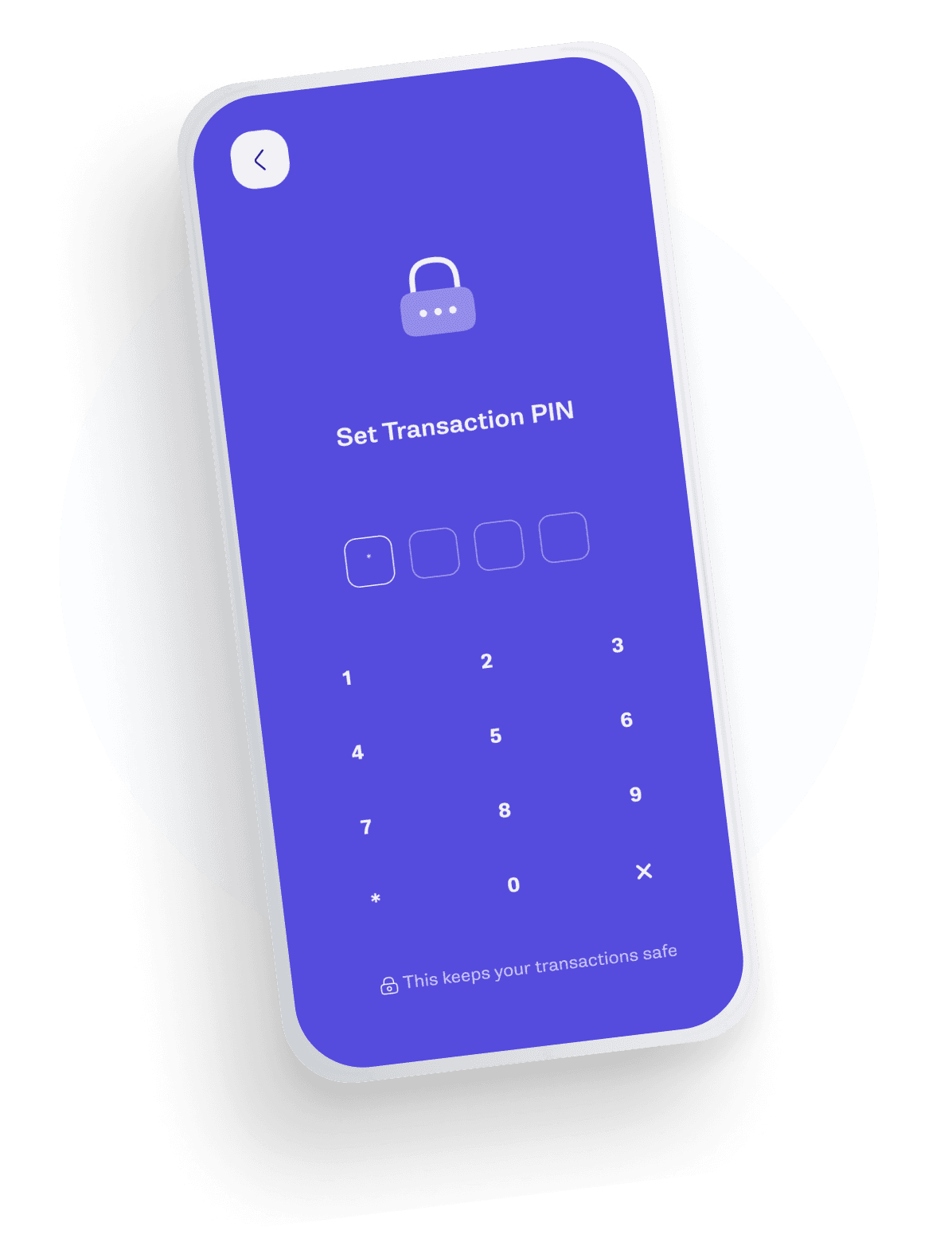 mobile phone with lock pattern on it's screen
